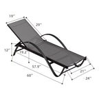 Celebalcony Liegestuhl für den Außenbereich, 2er-Set, Pool-Chaiselongue mit S-förmiger Armlehne, Terrassen-Liegestühle mit verstellbarer Rückenlehne