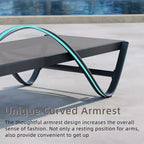Celebalcony Liegestuhl für den Außenbereich, 2er-Set, Pool-Chaiselongue mit S-förmiger Armlehne, Terrassen-Liegestühle mit verstellbarer Rückenlehne