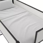 Bellemave Hochbett mit Schreibtisch & Regalen, Schwarz