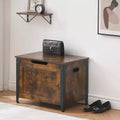 Storage Bench, Retro Wooden Storage Chest with 2 Safety Hinges, Loads 300 lb, Storage Ottoman Bench for Bedroom Living Room, Rustic