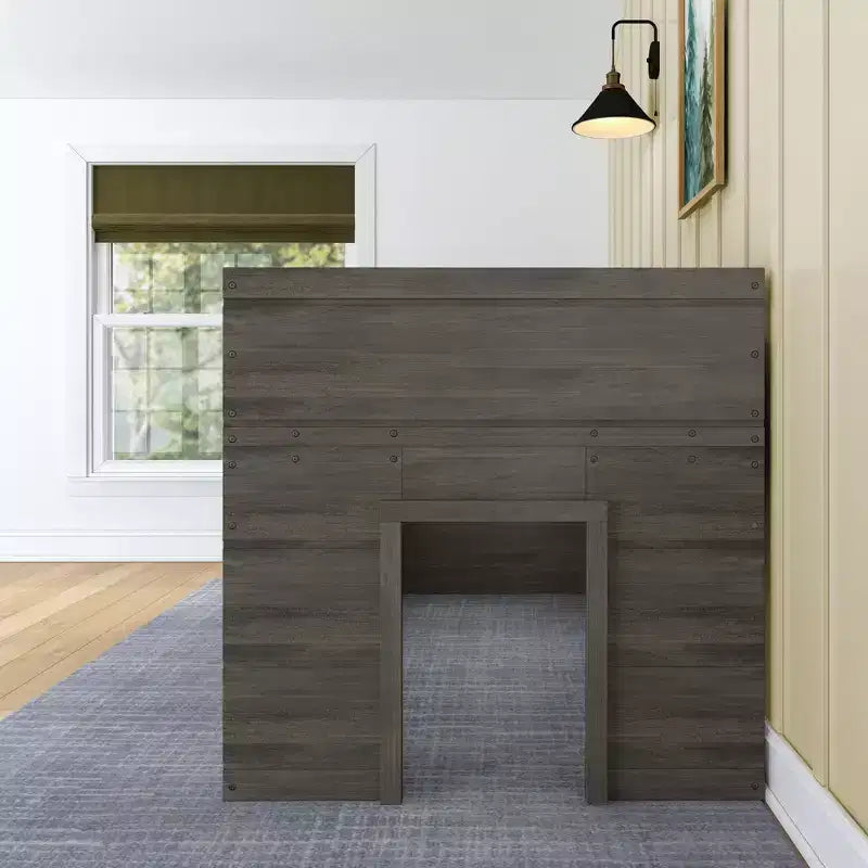 Farmhouse Twin Niedriges Hochbett mit 2 Fenstern