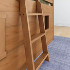 Farmhouse Twin Niedriges Hochbett mit 2 Fenstern