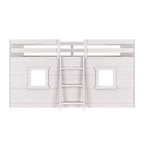 Farmhouse Twin Niedriges Hochbett mit 2 Fenstern
