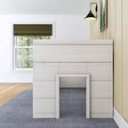 Farmhouse Twin Niedriges Hochbett mit 2 Fenstern