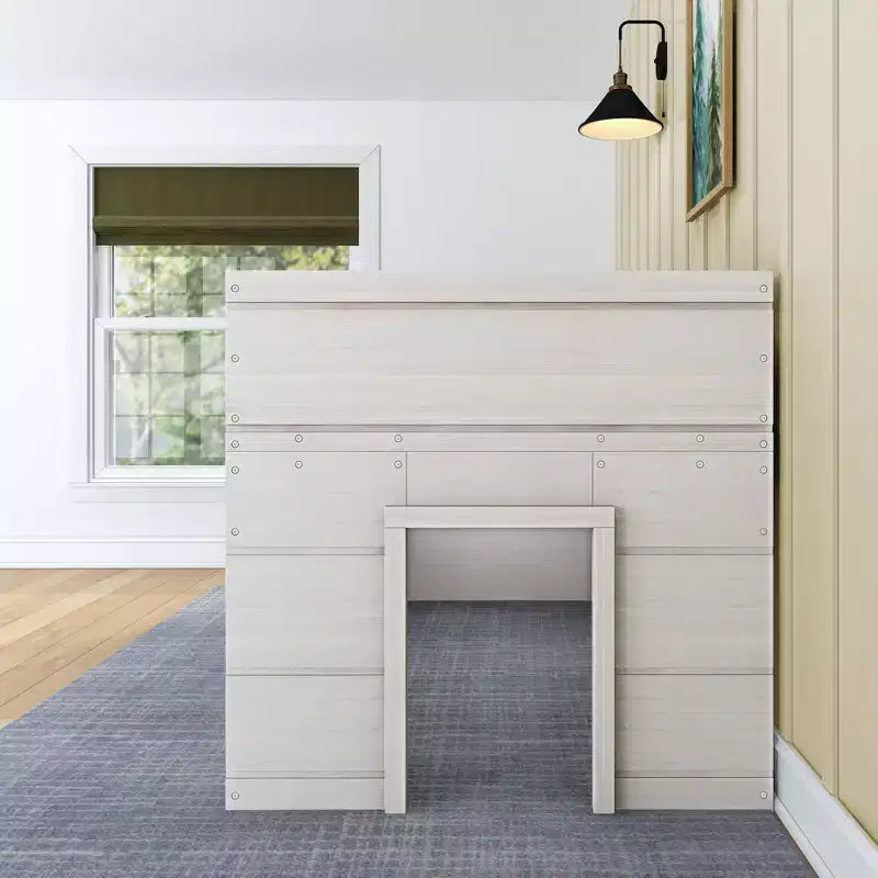 Farmhouse Twin Niedriges Hochbett mit 2 Fenstern