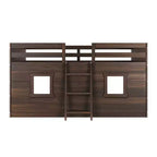 Farmhouse Twin Niedriges Hochbett mit 2 Fenstern