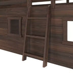 Farmhouse Twin Niedriges Hochbett mit 2 Fenstern