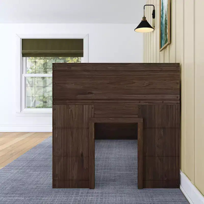 Farmhouse Twin Niedriges Hochbett mit 2 Fenstern