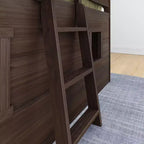 Farmhouse Twin Niedriges Hochbett mit 2 Fenstern