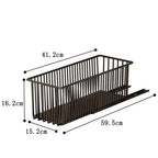 Multifunktionale ausziehbare Regalböden, 2er-Pack ausziehbarer Schrankorganizer, stabile Roll-Out-Schubladen aus Karbonstahl für Küchenschränke, Speisekammer, Bad, unter der Spüle
