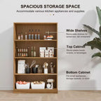 PexFix 49x31x16 Türenloses Bücherregal Holz Aktenschrank Bücherregal & Büroschrank für Küche Schlafzimmer Eingangsbereich Wohnzimmer Esszimmer Natur