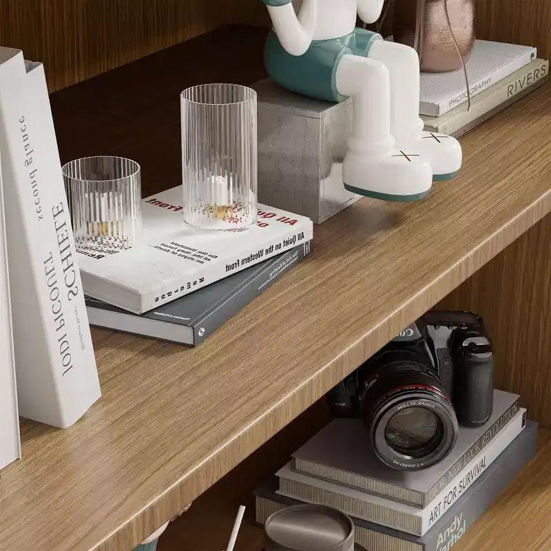 PexFix 49x31x16 Türenloses Bücherregal Holz Aktenschrank Bücherregal & Büroschrank für Küche Schlafzimmer Eingangsbereich Wohnzimmer Esszimmer Natur