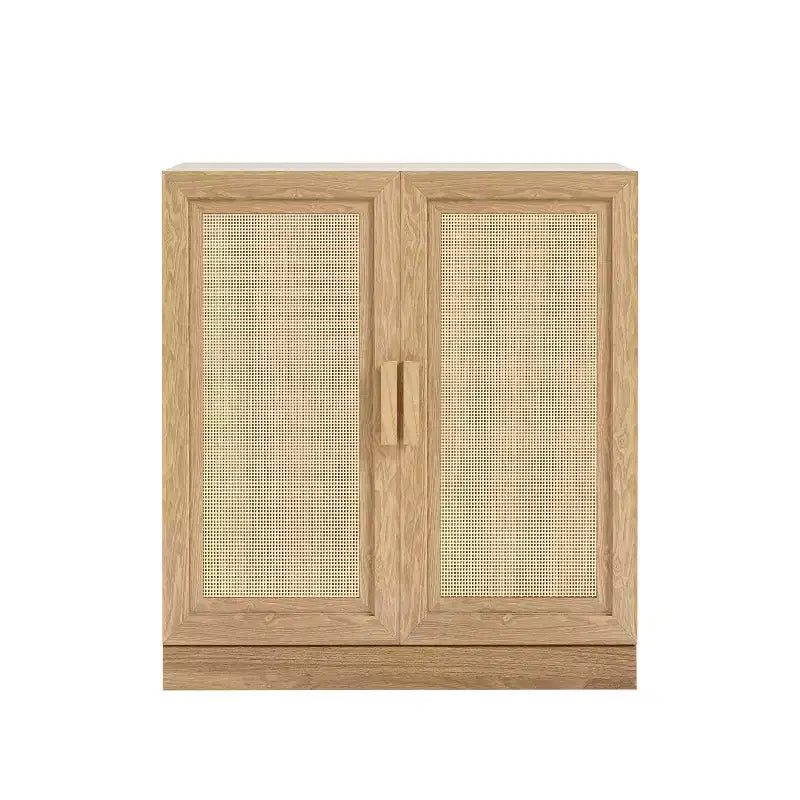 PexFix 36 Modulare Anrichte mit Stauraum, Farmhouse Buffet-Schrank mit Rattantüren für Wohnzimmer, Küche, Esszimmer, Diele, Natur