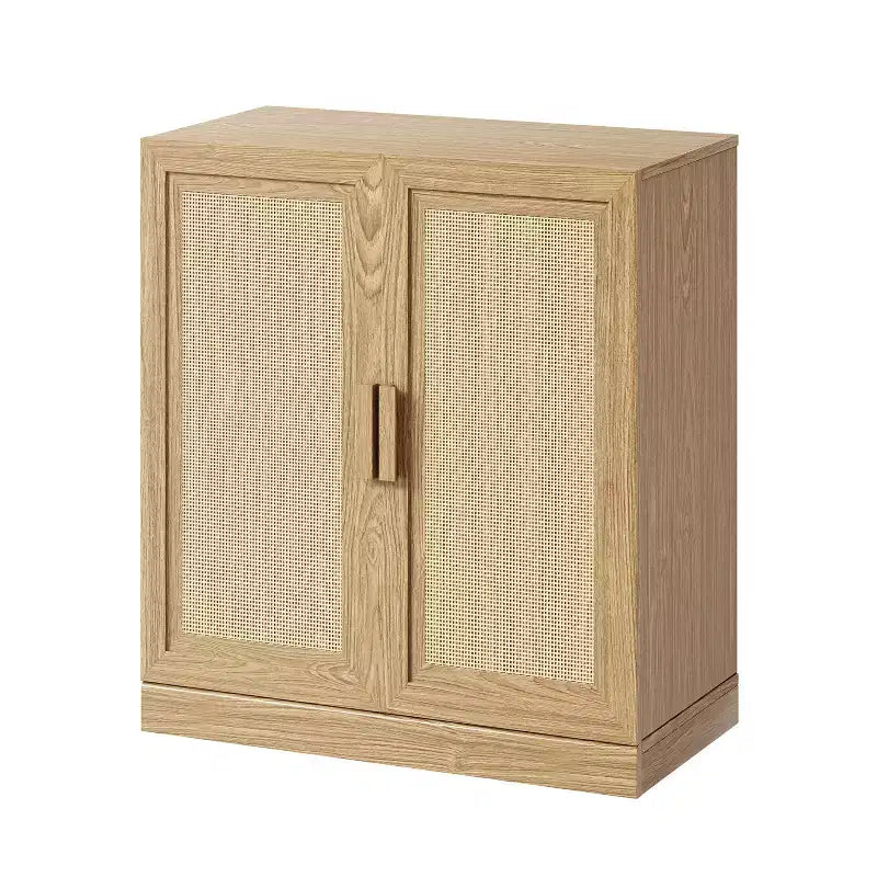 PexFix 36 Modulare Anrichte mit Stauraum, Farmhouse Buffet-Schrank mit Rattantüren für Wohnzimmer, Küche, Esszimmer, Diele, Natur