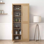 PexFix 36 Modulare Anrichte mit Stauraum, Farmhouse Buffet-Schrank mit Rattantüren für Wohnzimmer, Küche, Esszimmer, Diele, Natur