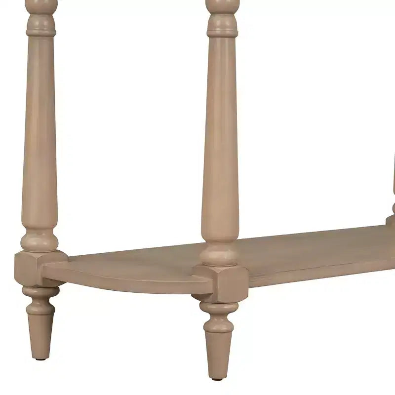 Vintage schmaler Konsolentisch mit Stauraum, Holz-Eingangstisch mit oberer Schublade und offenem Regal, Retro-Sofatisch für Eingangsbereich und Flur