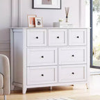 7-Schubladen-Kommode für Schlafzimmer, Holzschrank-Kommode Aufbewahrungsorganisator, breite moderne Kommode für Wohnzimmer,