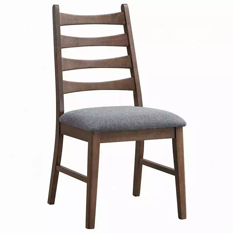 Royal Hampton Esszimmerstuhl, 2er-Set, mit Lehne, Sitzfläche Flachsleinen Dunkelgrau, Braun