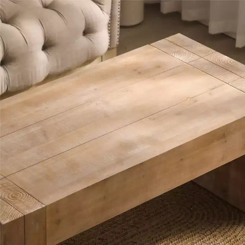 Homy Casa 49 Couchtisch aus Holzwerkstoff, rustikal, für das Wohnzimmer, Hellbraun