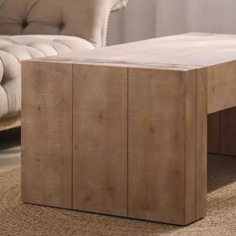 Homy Casa 49 Couchtisch aus Holzwerkstoff, rustikal, für das Wohnzimmer, Hellbraun