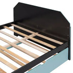 Luxystar Daybed in voller Größe mit integriertem Schreibtisch, USB-Ladeanschluss und ausziehbarem Twin-Bett, platzsparendes multifunktionales Bett für Gästezimmer und Gaming