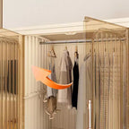Whisen Kleiderschrank Organizer, Kommode, 9 Magnettüren – 9 Fächer & 1 Kleiderstange, 6 Kleiderbügel