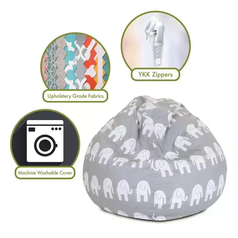 Majestic Home Goods Kleiner Sitzsack Ellie
