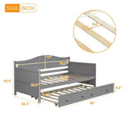 Luxystar Holz-Tagesbett mit ausziehbarem Rollbett für Schlafzimmer und Wohnzimmer