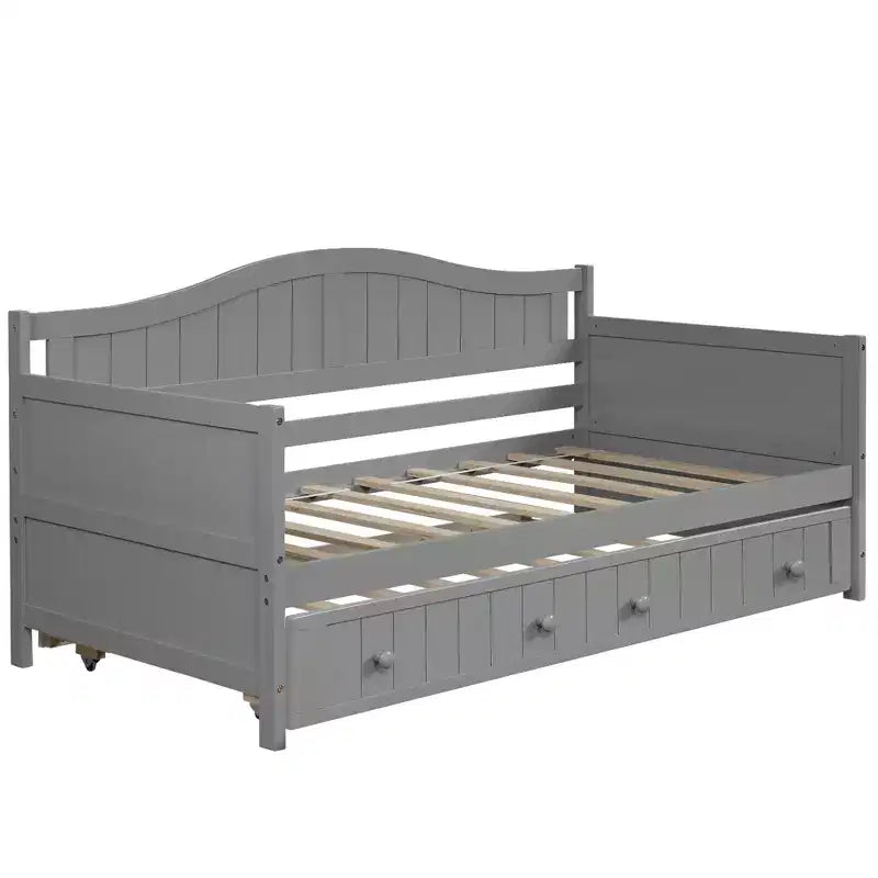 Luxystar Holz-Tagesbett mit ausziehbarem Rollbett für Schlafzimmer und Wohnzimmer