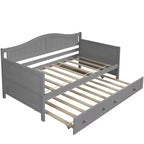 Luxystar Holz-Tagesbett mit ausziehbarem Rollbett für Schlafzimmer und Wohnzimmer