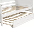 Luxystar Holz-Tagesbett mit ausziehbarem Rollbett für Schlafzimmer und Wohnzimmer