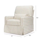 Namesake Crawford Pillowback Bequemer Drehsessel zum Gleiten