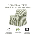 Namesake Crawford Pillowback Bequemer Drehsessel zum Gleiten