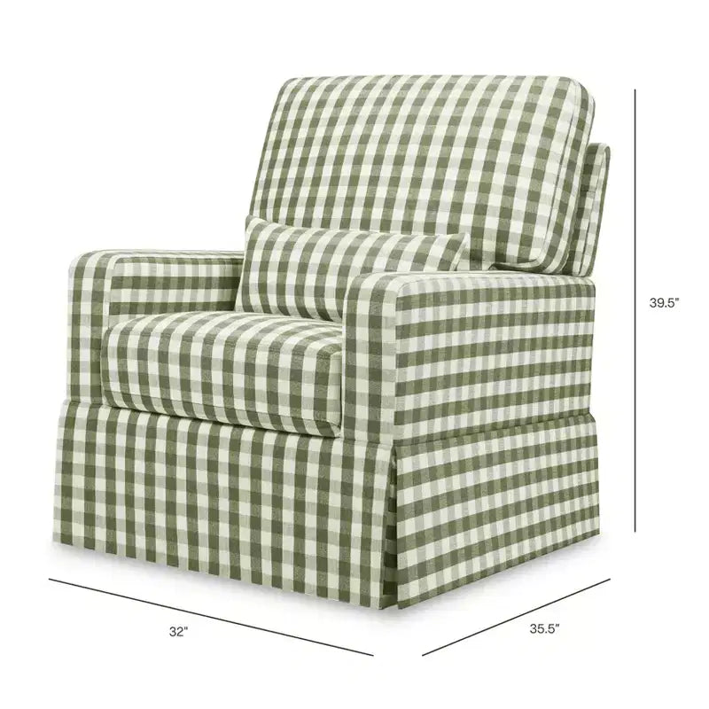 Namesake Crawford Pillowback Bequemer Drehsessel zum Gleiten