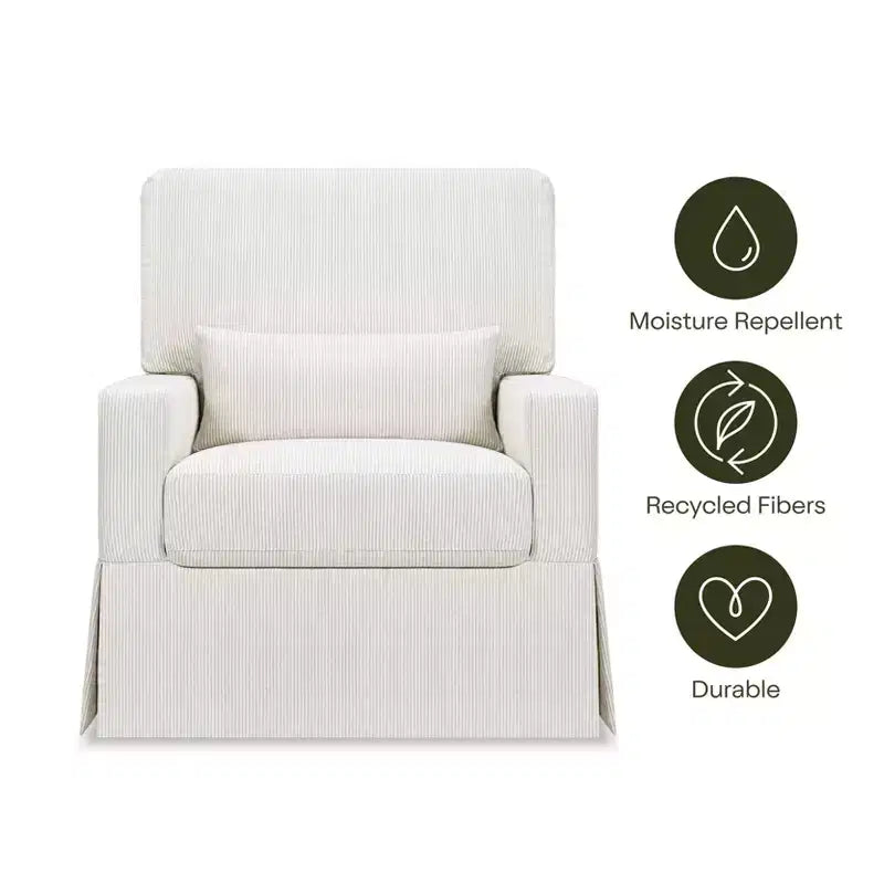 Namesake Crawford Pillowback Bequemer Drehsessel zum Gleiten