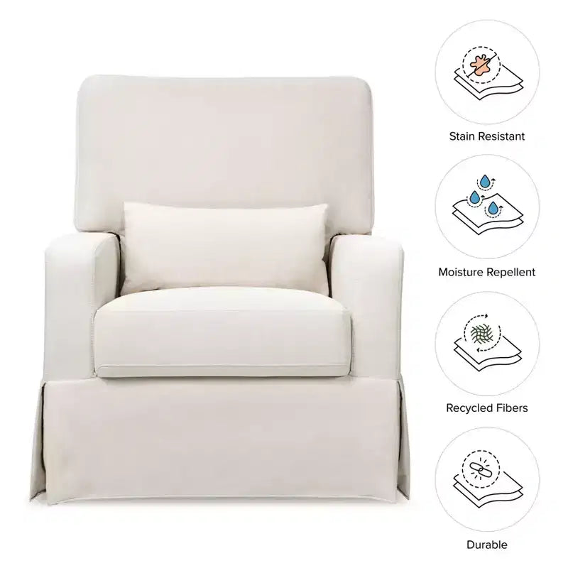 Namesake Crawford Pillowback Bequemer Drehsessel zum Gleiten