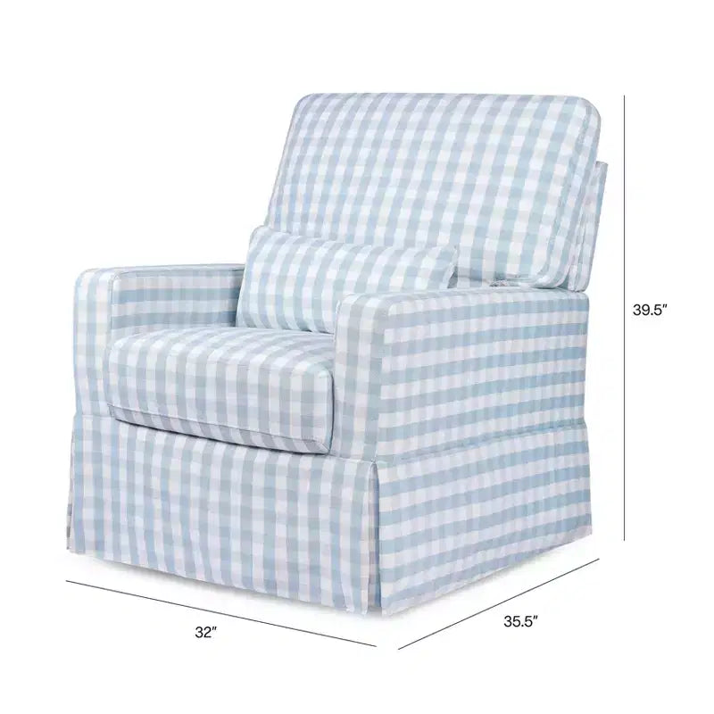 Namesake Crawford Pillowback Bequemer Drehsessel zum Gleiten