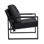 Zeus & Ruta Sessel aus klassischem PU-Leder mit Metallgestell, ergonomisches Design