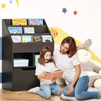 Whisen Kids Bookcase Multi-Shelf Rack Organizer with Storage Drawer, Gift for Kids