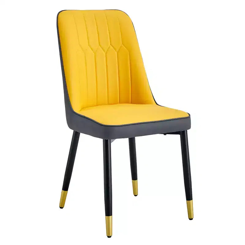 Zeus & Ruta 2er-Set Esszimmerstühle mit PU-Kissen & Metallbeinen, Ideal für Küche, Esszimmer & Wohnzimmer