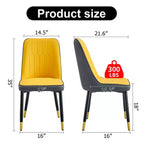 Zeus & Ruta 2er-Set Esszimmerstühle mit PU-Kissen & Metallbeinen, Ideal für Küche, Esszimmer & Wohnzimmer