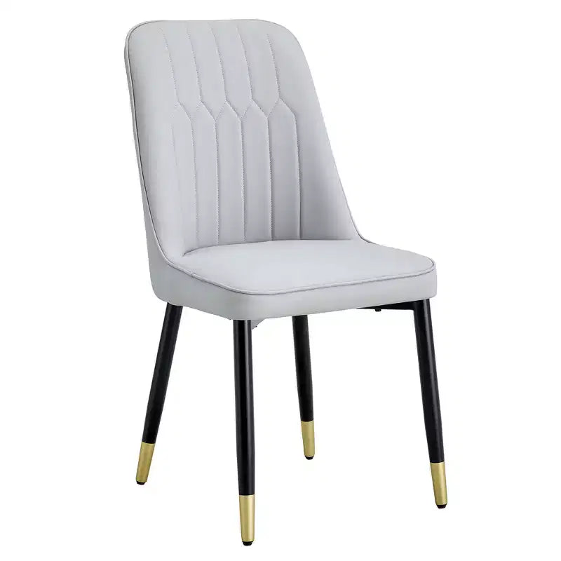 Zeus & Ruta 2er-Set Esszimmerstühle mit PU-Kissen & Metallbeinen, Ideal für Küche, Esszimmer & Wohnzimmer