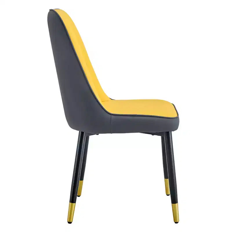 Zeus & Ruta 2er-Set Esszimmerstühle mit PU-Kissen & Metallbeinen, Ideal für Küche, Esszimmer & Wohnzimmer