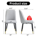 Zeus & Ruta 2er-Set Esszimmerstühle mit PU-Kissen & Metallbeinen, Ideal für Küche, Esszimmer & Wohnzimmer