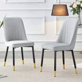 Zeus & Ruta 2-Piece Dining Chairs with PU Cushion & Metal Legs, Ideal for Kitchen, Dining & Living Room