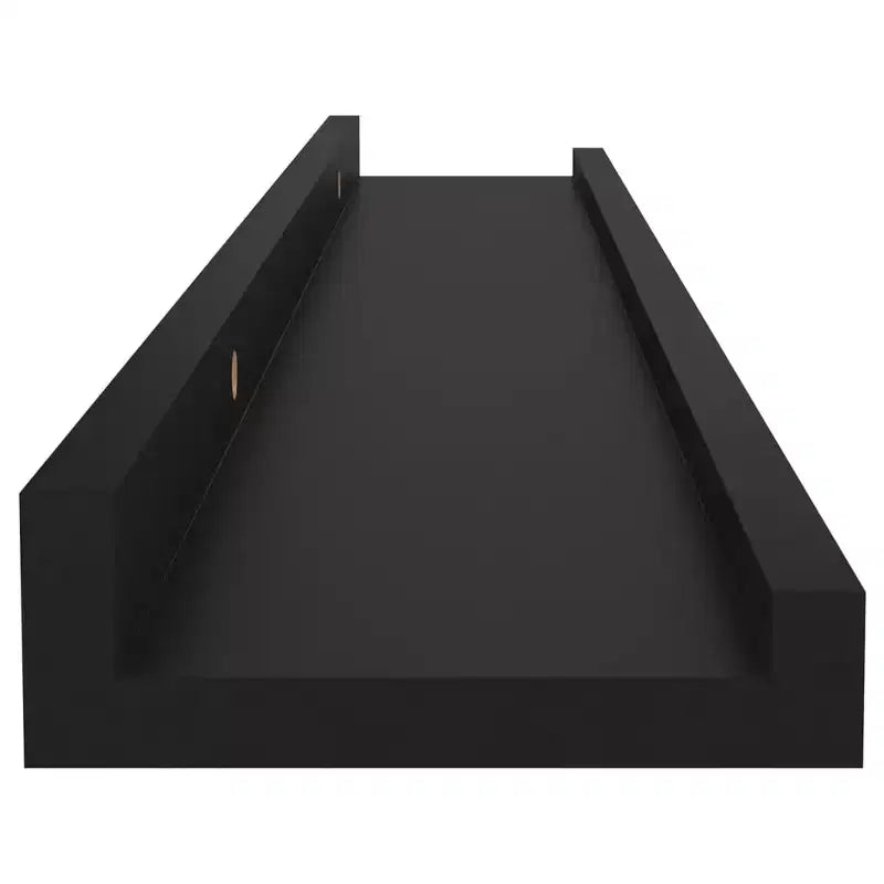 Wandregal-Set 4-teilig Schwarz MDF 60x9x3 cm Wandmontage
