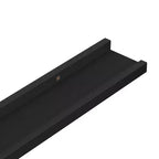 Wandregal-Set 4-teilig Schwarz MDF 60x9x3 cm Wandmontage