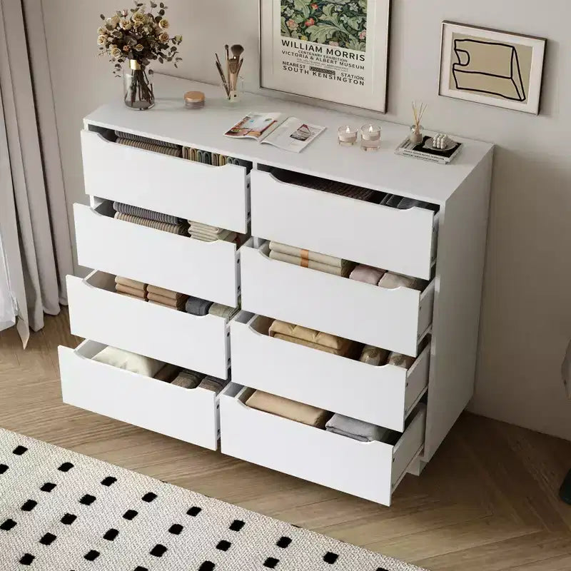 GDFStudio Dune 47 Moderne Holzkommode mit 8 Schubladen