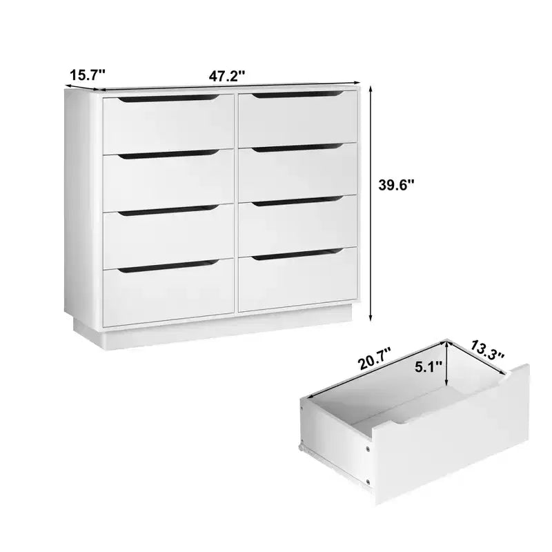 GDFStudio Dune 47 Moderne Holzkommode mit 8 Schubladen