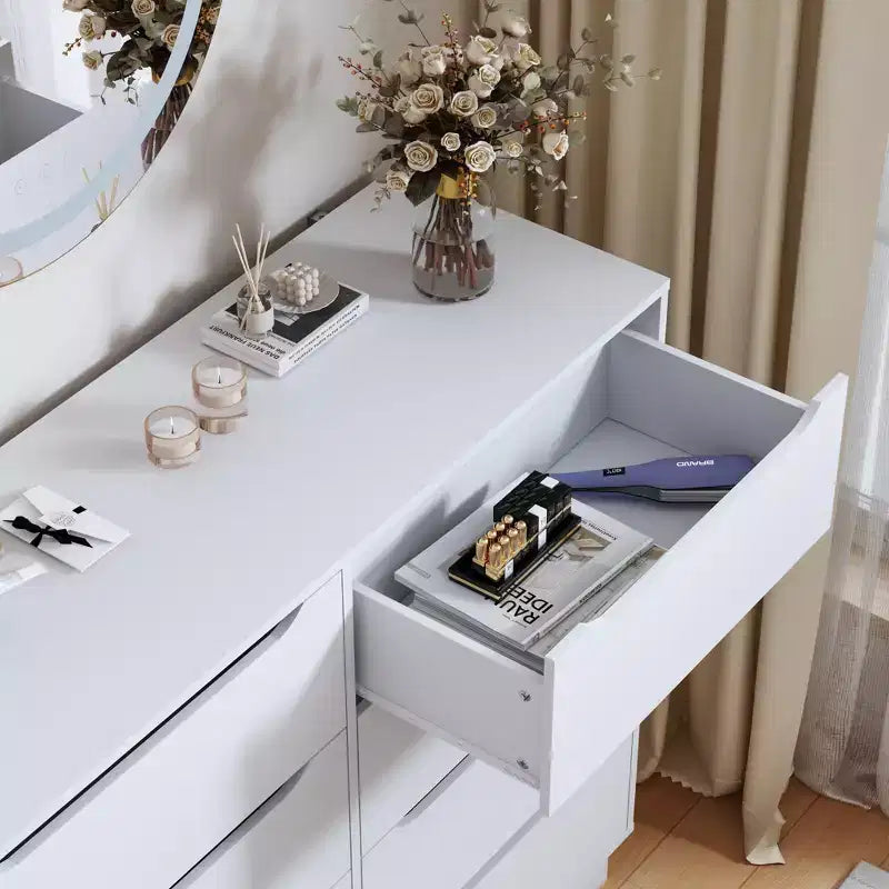 GDFStudio Dune 47 Moderne Holzkommode mit 8 Schubladen
